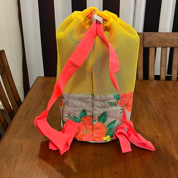 Adidas Stella McCartney Sport Seasack bag backpack gym bag tote new sack floral - Picture 6 of 16